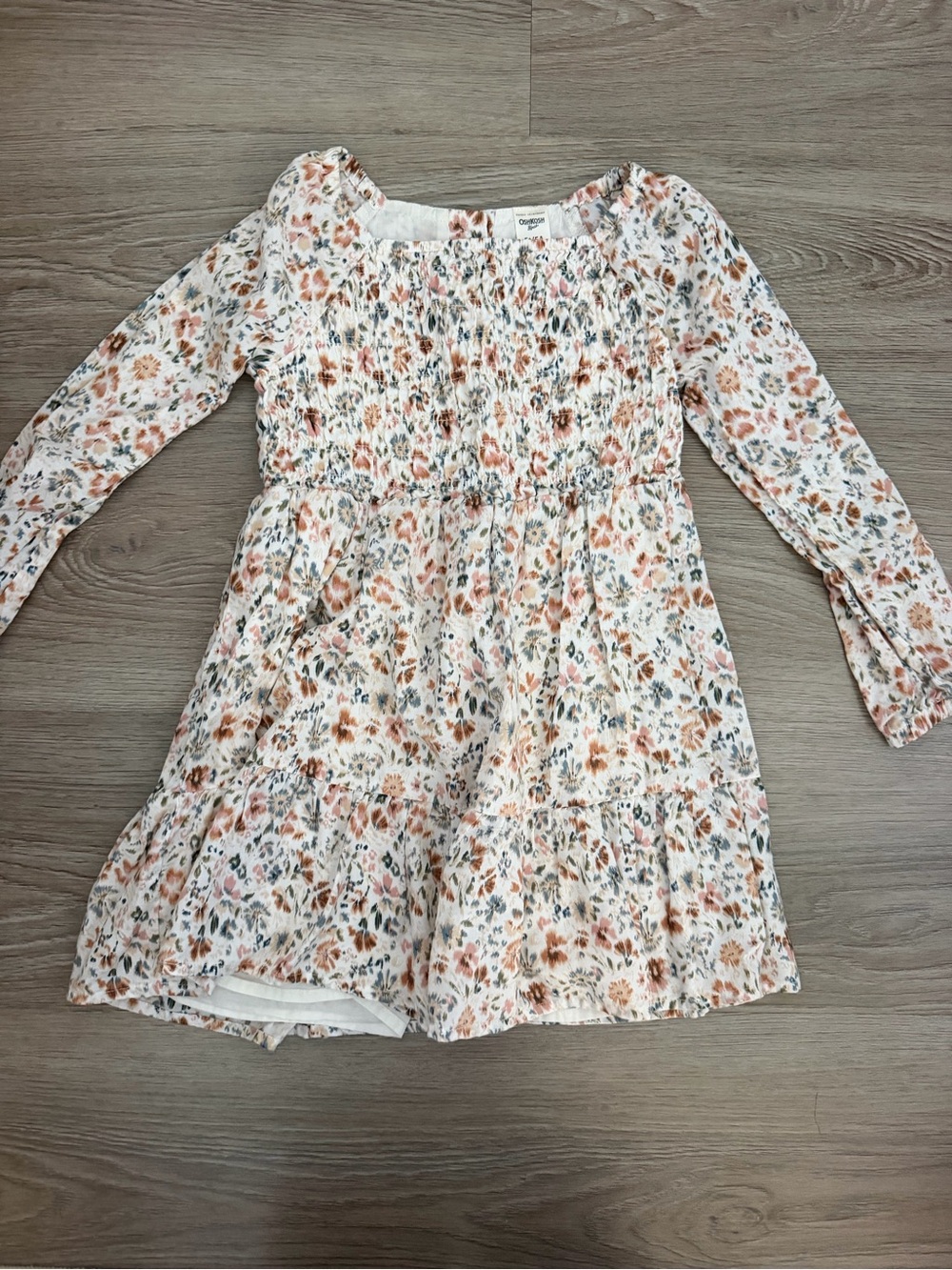 OshKosh Bgosh Long Sleeve Floral Fall Dress Size 5T